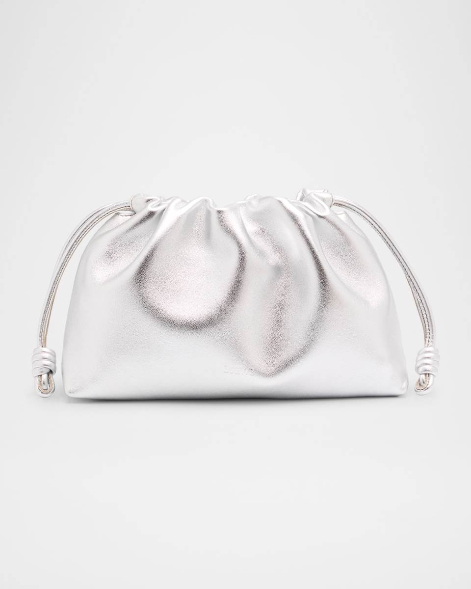Flamenco Metallic Leather Shoulder Bag